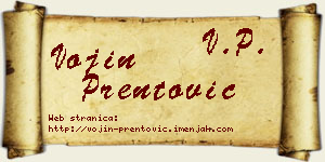 Vojin Prentović vizit kartica